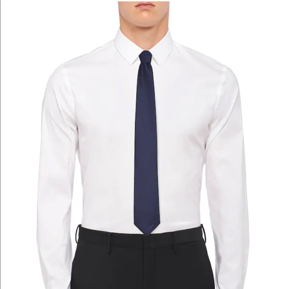 Navy Blue Silk Prada Necktie